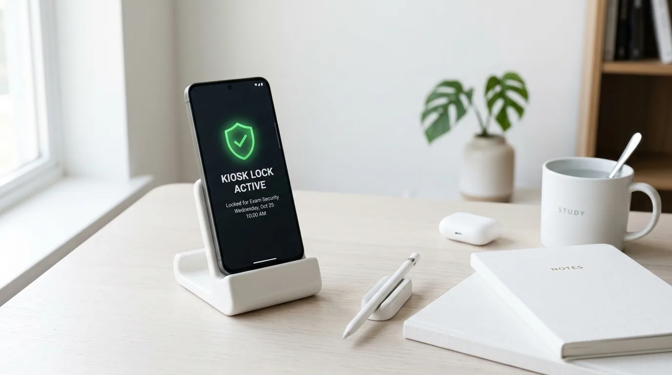 Aplikasi Android terkunci kiosk mode anti-contek